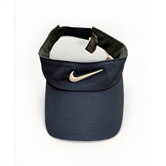 Nike Unisex Navy DriFit Classic Golf Visor Adjustable Strapback Hat Cap 915879 - Picture 1 of 9